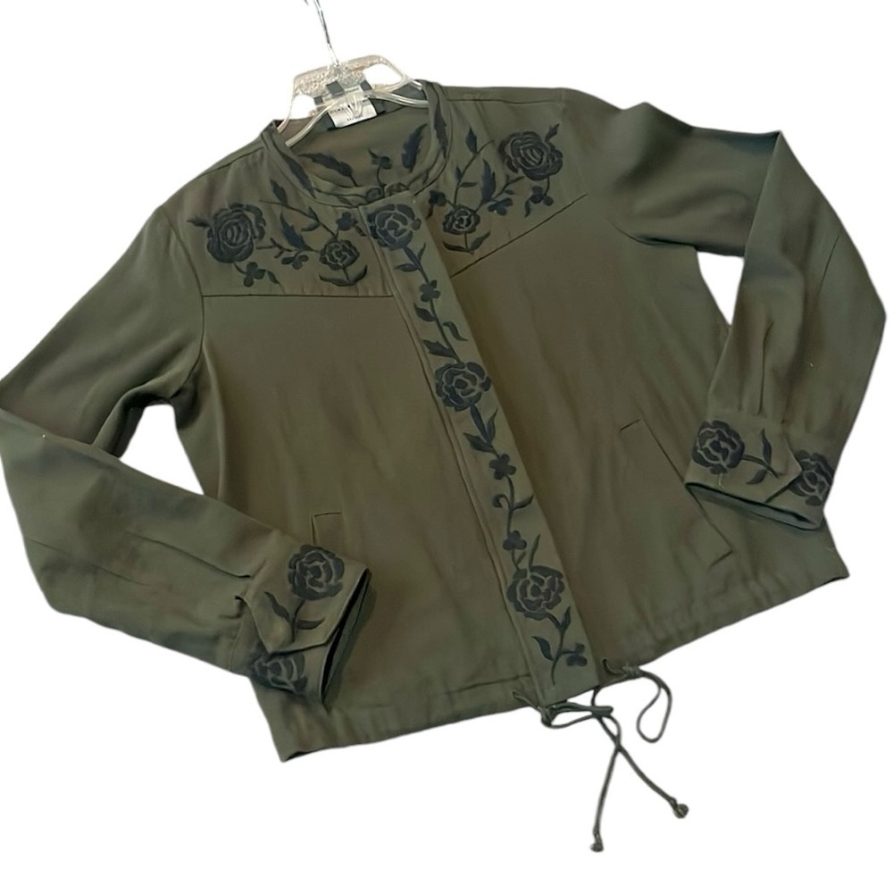 Lucky Brand Embroidered Utility Jacket Size Small - Picture 5 of 11